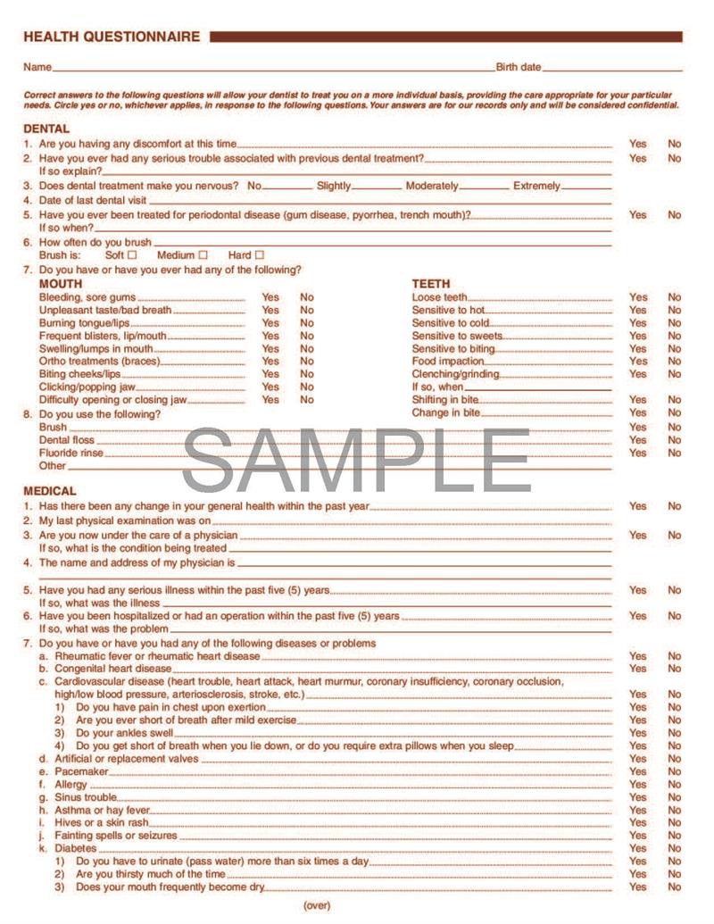 4054V Health History Questionaire 8...