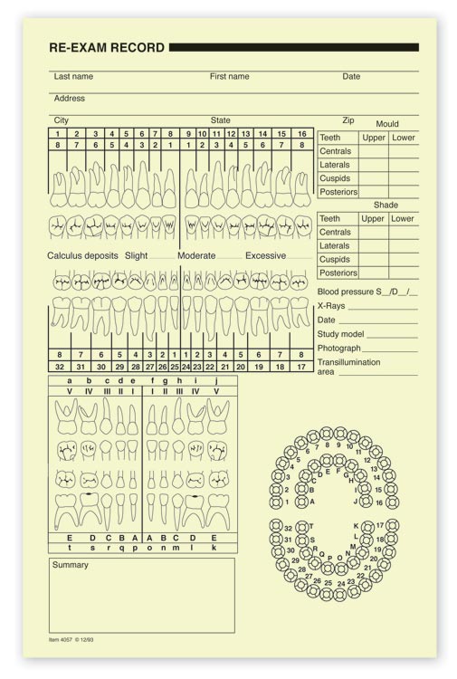 4057 Dental Re-Exam Record 5...