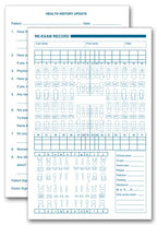 4060 Dental Health History Re Exam Records Primary and Permanent 5 1/2 X 8 1/2"
