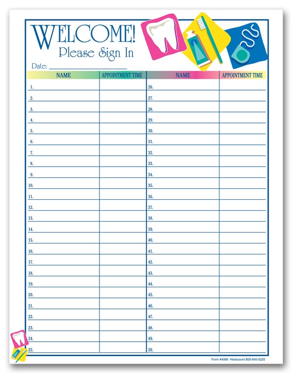 4066 Patient Sign In Sheet...
