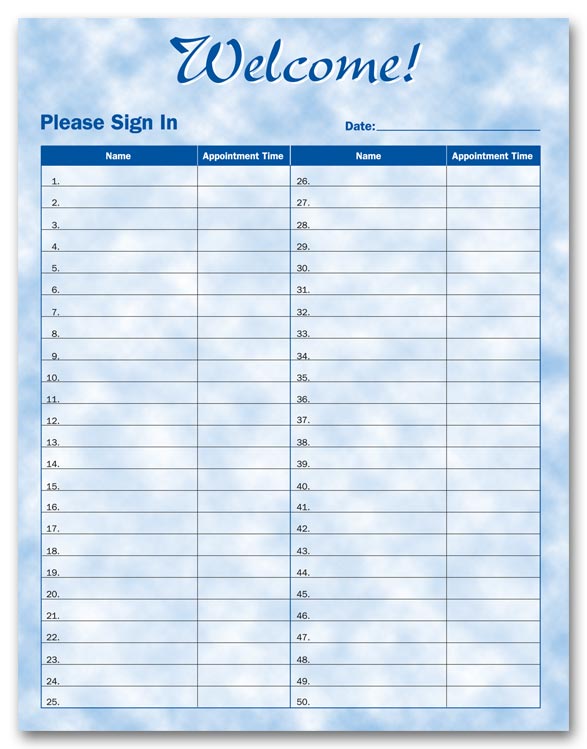 4076 Patient Sign In Sheet...