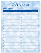 4076 Patient Sign In Sheet Bright Skies Design 8 1/2 x 11"