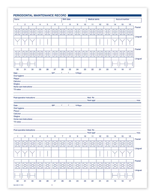 4096 Periodontal Maintenance Records 8...