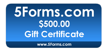 $500.00 Business Forms Gift Certificate