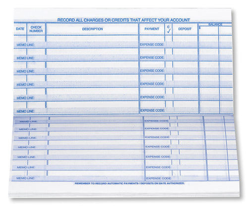 51177N Personal Size Check Register 6 x 3"