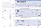 53220DS - 53220HS 3-On-A-Page Business Size Checks Side-Tear Voucher 12 15/16 x 9"