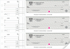 53220DS - 53220HS 3-On-A-Page Business Size Checks Side-Tear Voucher 12 15/16 x 9"