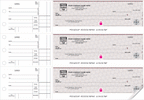 53220DS - 53220HS 3-On-A-Page Business Size Checks Side-Tear Voucher 12 15/16 x 9"