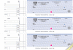 53221DS - 53221HS High Security 3 On A Page Counter Signature Checks 12 15/16 x 9"