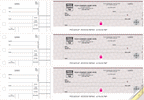 53221DS - 53221HS High Security 3 On A Page Counter Signature Checks 12 15/16 x 9"