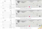 53222DS High Security 3 On A Page Business Size Checks Side Tear Voucher 12 15/16 x 9"