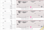 53222DS High Security 3 On A Page Business Size Checks Side Tear Voucher 12 15/16 x 9"