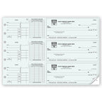 53224N 3 On A Page End Stub Voucher Check 12 15/16 x 9"