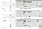 53225DS - 53225HS High Security 3-On-A-Page Business Size Checks with Choice of Voucher 12 15/16 x 9"