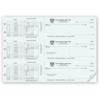53227N 3 On A Page Payroll Check Works With Window Envelope 12 15/16 x 9"