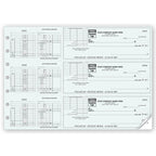 53228N 3 On A Page Payroll Check With Corner Voucher 12 15/16 x 9"