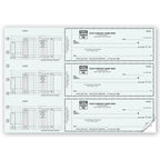 53230N 3 On A Page Salary Payroll Check 12 15/16 x 9"