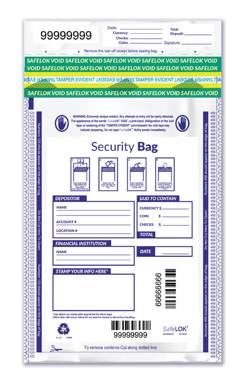 53848 Single Pocket Deposit Bag...