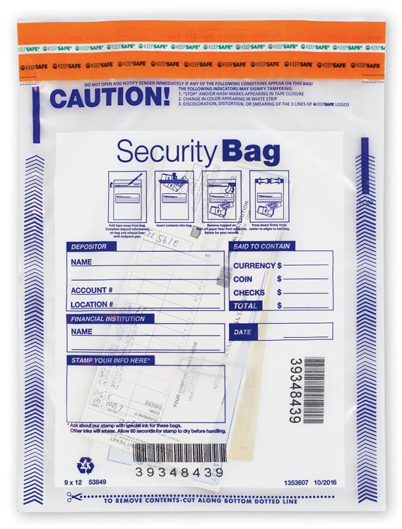 53849-BULK Single Pocket Deposit Bag...
