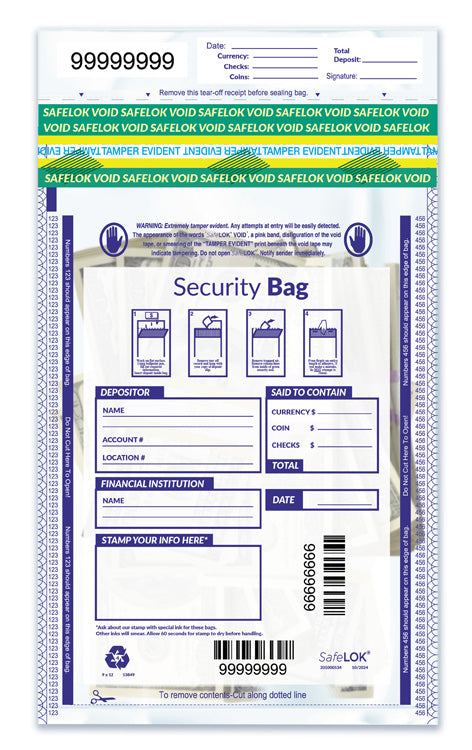 53849 Single Pocket Deposit Bag...