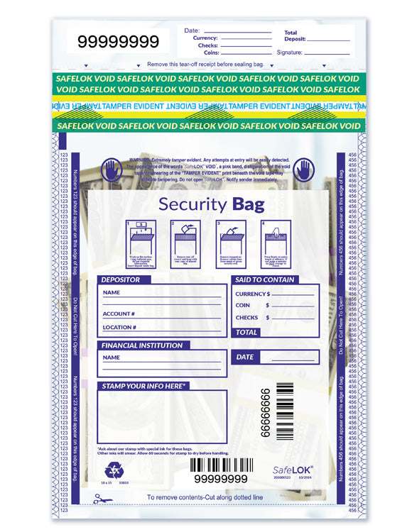 53853 Single Pocket Deposit Bag...