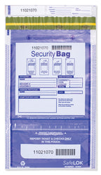 53858 Dual Pocket Deposit Bag Clear Front Opaque Back 9 1/2 x 15"