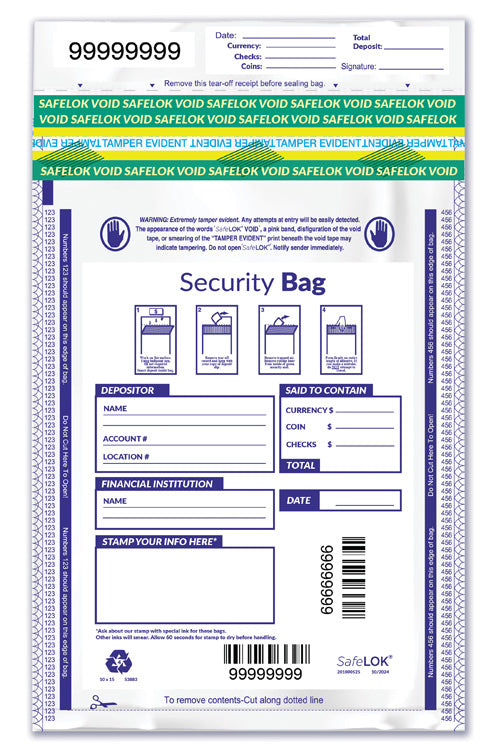 53883 Single Pocket Deposit Bag...