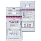 53960 Heavy Duty Coin Deposit Bag Clear Large 12 x 20"