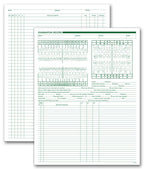 552 Dental Exam & Account Records Two Sided White Ledger 8 1/2 x 11"