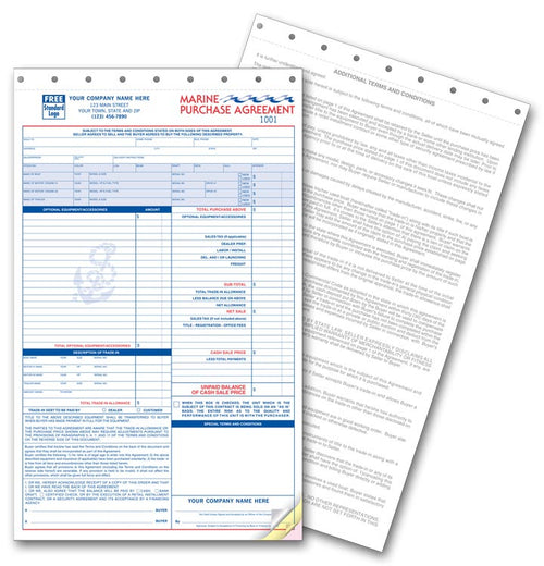 5595 Marine Purchase Agreements 8 1/2 x 13 7/8"