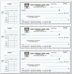 56300N 3 On A Page Compact Size Checks with Side Tear Voucher 6 x 2 3/4"