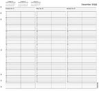 TIME26 TIMESCAN 2 Column Looseleaf Pages 15 Minute Intervals 7am-6pm With Extra Hour 12 x 11"