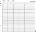 TIME34 TimeScan 2 Column Looseleaf Pages 10 Minute Interval 8am-6pm 12 x 11"