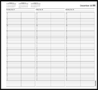 TIME35 TimeScan 2 Column Wirebound Book 15 Minute Interval 8am-7pm With Extra Hour 12 x 11"