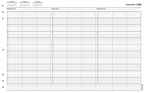 TIME46 TimeScan 3 Column Looseleaf Pages 15 Minute Interval 7am-6pm With Extra Hour 17 x 11"