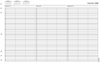 TIME54 TimeScan 3 Column Looseleaf Pages 10 Minute Interval 8am-6pm 17 x 11"