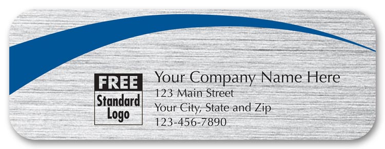 58114 Rectangular Label on Brushed...