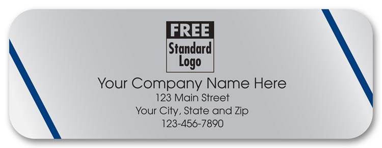 58115 Rectangular Label on Silver...