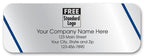 58118 Rectangular Label on Silver Foil w/Blue Lines 3 1/2 x 1 1/4"