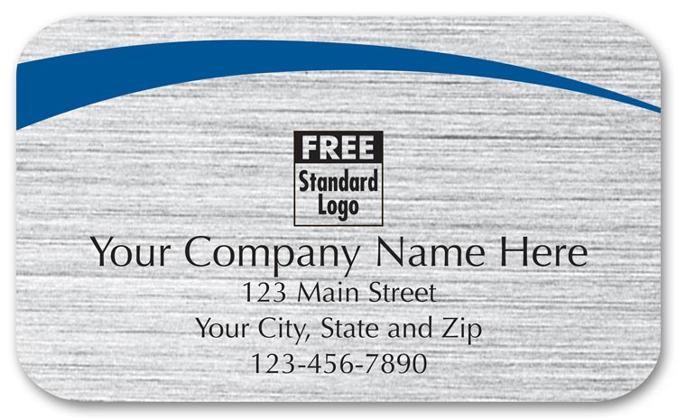 58120 Rectangular Label on Brushed...