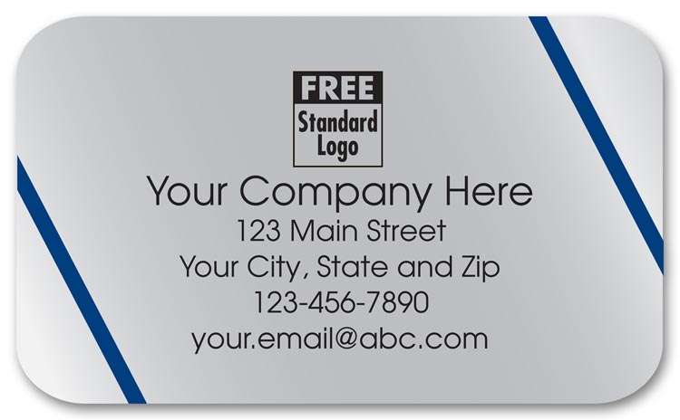 58121 Rectangular Label on Silver...