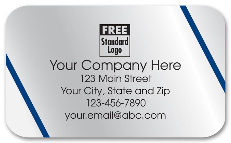 58125 Rectangular Label on Silver...