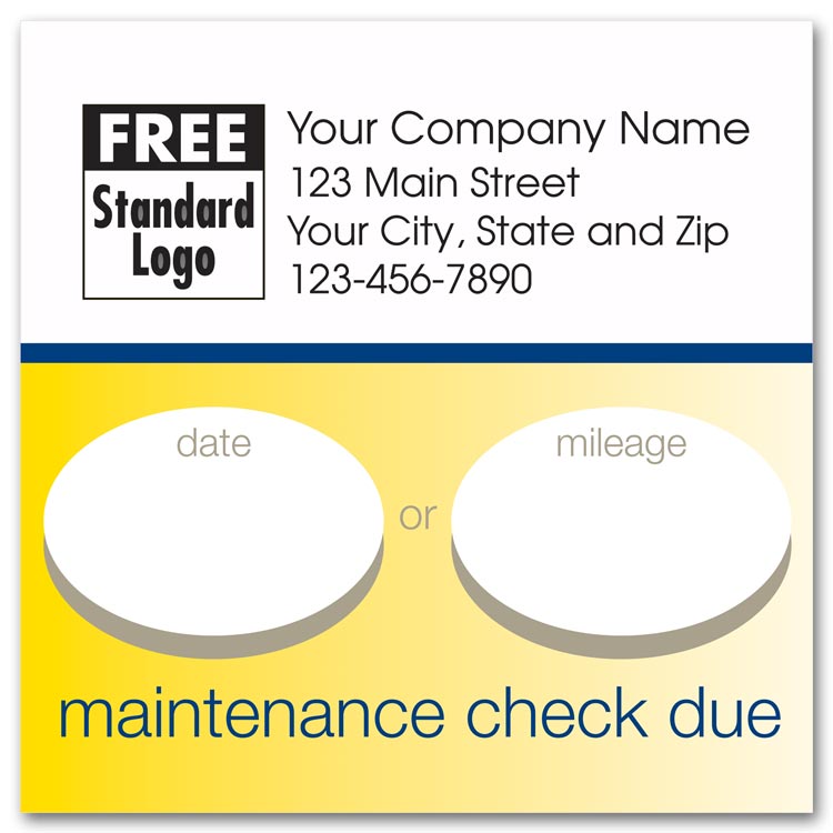 58165 Static Cling Service Label...