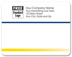 58229 Rectangular Mailing Label w/Navy & Yellow Stripes 5 x 3 7/8"