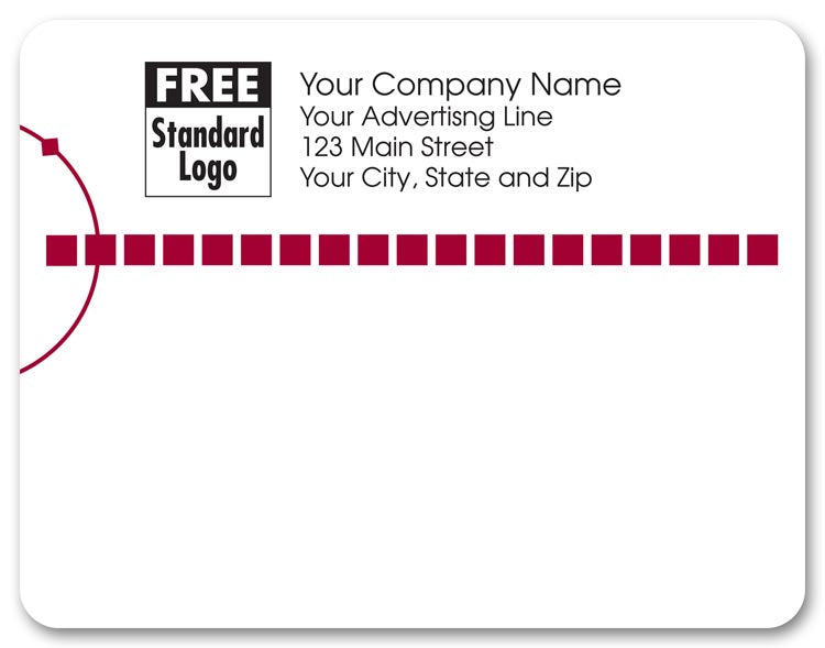 58230 Rectangular Mailing Label w/Red...