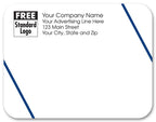 58232 Rectangular Mailing Label w/Double Blue Angled Lines 5 x 3 7/8"
