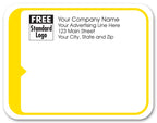 58253 Rectangular Mailing Label w/Yellow Trim 5 x 3 7/8"