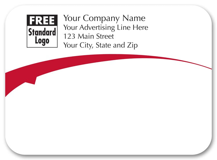 58254 Rectangular Mailing Label w/Red...