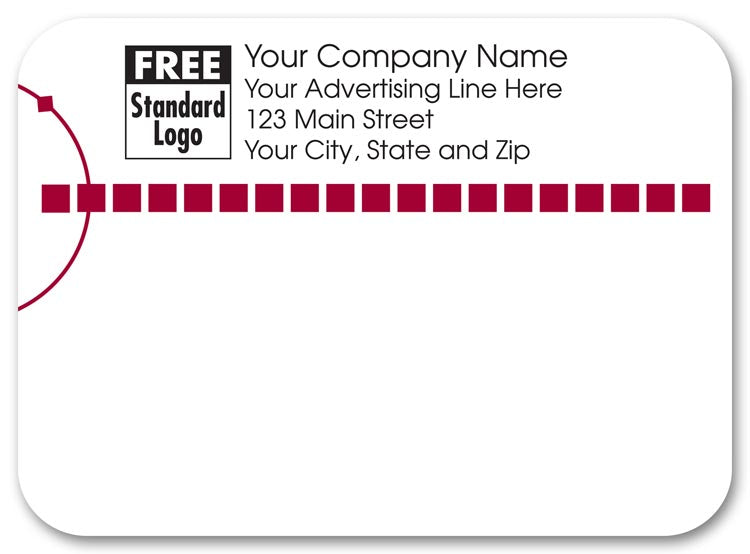 58256 Rectangular Mailing Label w/Red...
