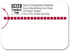 58256 Rectangular Mailing Label w/Red Squares 3 7/8 x 2 13/16"